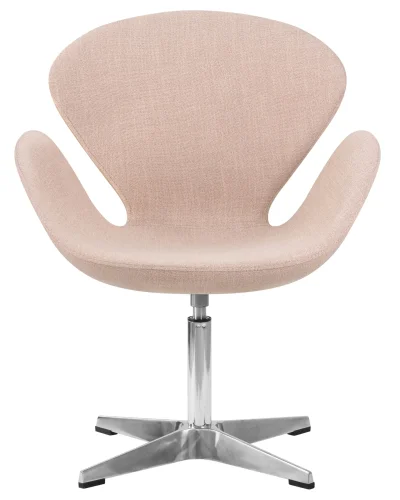 Кресло дизайнерское 69A-LMO SWAN, цвет сиденья бежевый (IF1), алюминиевое основание Dobrin, бежевый/ткань, ножки/металл/алюминий, размеры - ****710*600 фото 6