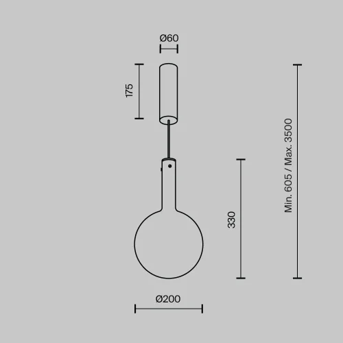 Светильник подвесной LED Nebula MOD182PL-L4W3K Maytoni белый на 1 лампу, основание белое в стиле современный фото 9