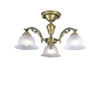 Люстра потолочная  PL 2720/3 Reccagni Angelo белая на 3 лампы, основание античное бронза в стиле классический 