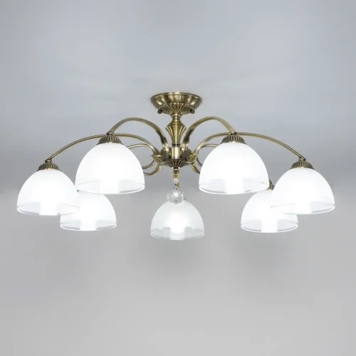 Люстра потолочная Франческа CL417173 Citilux белая на 75 ламп, основание бронзовое в стиле классический  фото 4