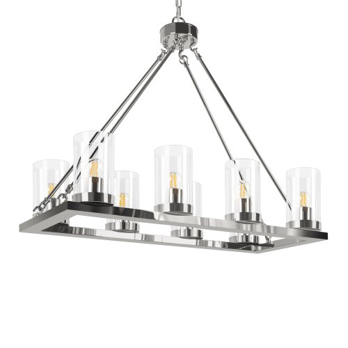 Люстра подвесная Candlelight 10437/760R LOFT IT прозрачная на 8 ламп, основание никель в стиле современный кантри замковый фото 5