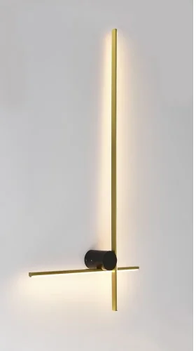 Бра LED Beatris APL.056.11.12 Aployt латунь на 1 лампу, основание чёрное в стиле хай-тек современный 