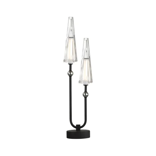 Настольная лампа LED Fungo 5429/10TL Odeon Light прозрачная 1 лампа, основание чёрное металл в стиле хай-тек  фото 3