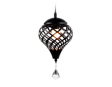 Светильник подвесной TR8442 Ambrella light чёрный 1 лампа, основание чёрное в стиле восточный кантри прованс 