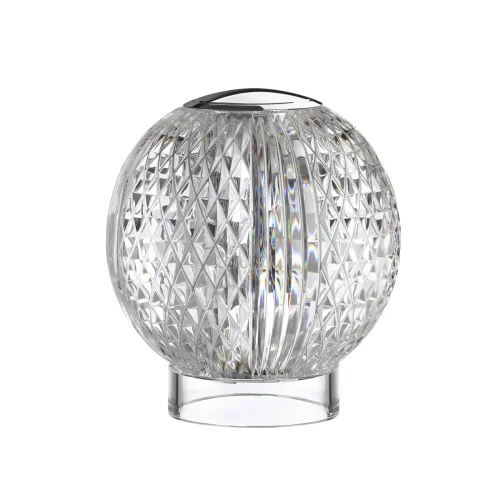 Настольная лампа LED DIMM Crystal 5007/2TL Odeon Light прозрачная 1 лампа, основание хром металл в стиле современный  фото 4