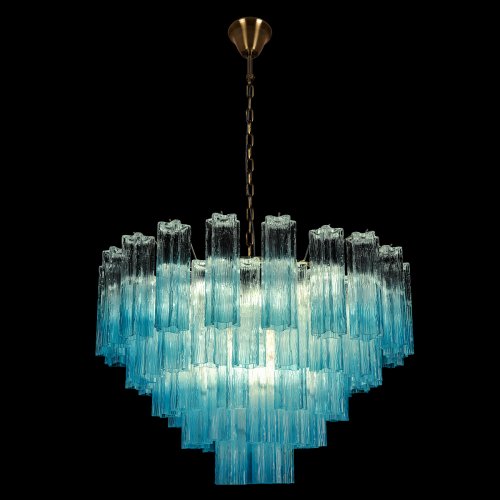 Люстра подвесная Мурано / Murano 10580/800 Clear blue LOFT IT синяя на 18 ламп, основание бронзовое в стиле арт-деко современный фото 2 Люстра подвесная Мурано / Murano 10580/800 Clear blue LOFT IT синяя на 18 ламп, основание бронзовое в стиле арт-деко современный фото 2