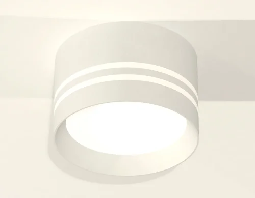Светильник накладной XS8101021 Ambrella light белый 1 лампа, основание белое в стиле хай-тек круглый фото 2