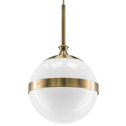 Светильник подвесной Globo 813111 Lightstar белый 1 лампа, основание бронзовое в стиле арт-деко шар фото 3