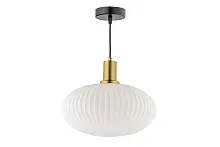 Светильник подвесной Delebio E 1.P2 W Arti Lampadari белый 1 лампа, основание чёрное в стиле современный 