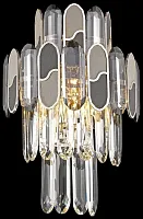 Бра Cordelia WE132.03.301 Wertmark прозрачный 3 лампы, основание золотое в стиле классический 