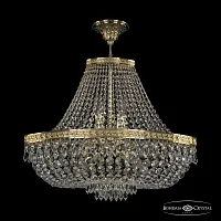 Люстра потолочная хрустальная 19273/H1/55IV G Bohemia Ivele Crystal прозрачная на 6 ламп, основание золотое в стиле классический sp