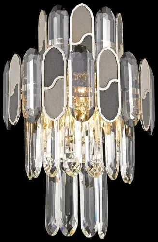 Бра Cordelia WE132.03.301 Wertmark прозрачный на 3 лампы, основание золотое в стиле классический 