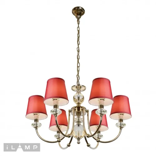 Люстра подвесная Magic P2344-6 nic iLamp белая на 6 ламп, основание никель в стиле современный американский фото 5