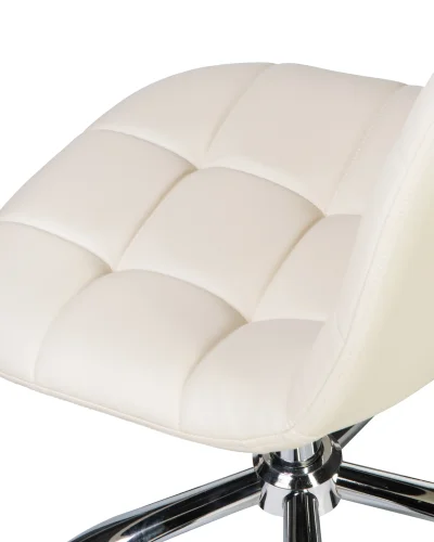 Офисное кресло набор 2 шт. SET-2 9800-LM MONTY, цвет кремовый Dobrin, /экокожа, ножки/металл/хром, размеры - 820*930***620*620 фото 8