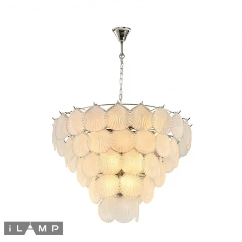 Люстра подвесная Soho P2546-18 NIC iLamp прозрачная на 18 ламп, основание никель в стиле современный арт-деко флористика флористика