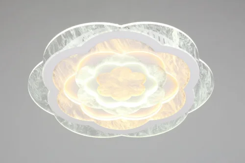 Люстра потолочная LED Banchette OML-08307-140 Omnilux белая на 1 лампа, основание белое в стиле хай-тек 