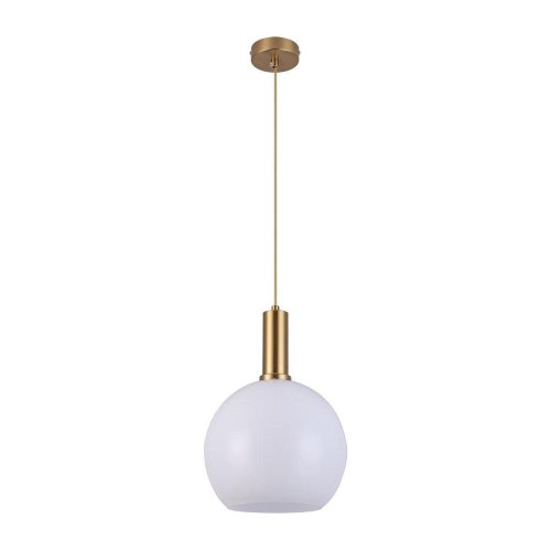 Светильник подвесной Martin V2891-1P Moderli белый 1 лампа, основание золотое в стиле современный 