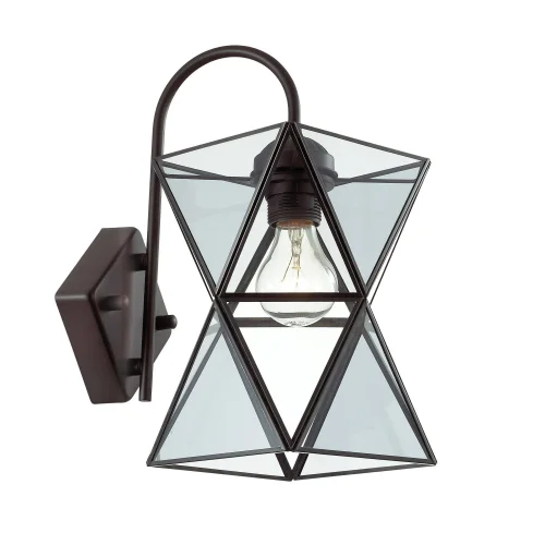 Бра Polihedron 1919-1W Favourite прозрачный на 1 лампа, основание чёрное в стиле кантри 