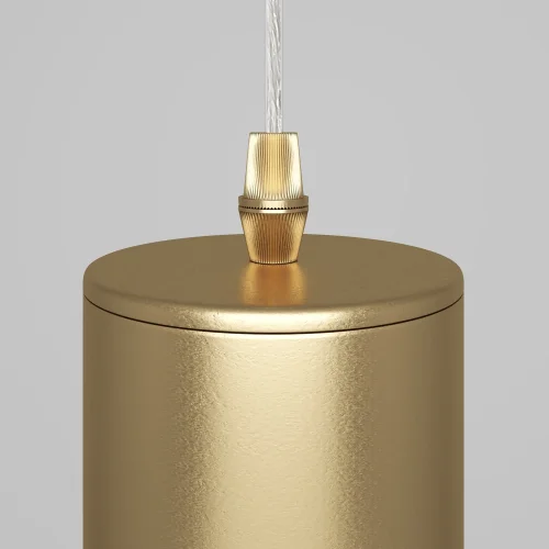 Светильник подвесной Focus P075PL-01MG Maytoni матовый золото на 1 лампу, основание матовое золото в стиле современный трубочки фото 3