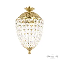 Светильник подвесной 7077/20AZ G Bohemia Ivele Crystal прозрачный 3 лампы, основание золотое в стиле классика 