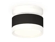 Светильник накладной XS8102045 Ambrella light чёрный белый 1 лампа, основание белое в стиле хай-тек круглый