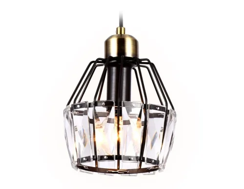 Светильник подвесной TR5875 Ambrella light прозрачный коричневый 1 лампа, основание коричневое в стиле лофт современный  фото 3