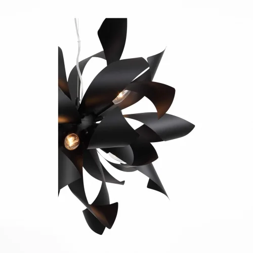 Люстра подвесная SPIRAGLIO SL453.403.06E St-Luce чёрная на 6 ламп, основание чёрное в стиле современный  фото 2