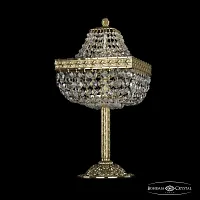Настольная лампа 19282L6/H/20IV G Bohemia Ivele Crystal прозрачная 2 лампы, основание золотое металл в стиле классический sp