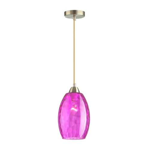 Светильник подвесной Sapphire 4487/1 Lumion розовый 1 лампа, основание античное бронза в стиле современный 