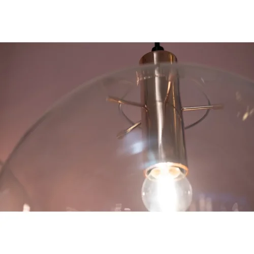 Светильник подвесной 0869PLA-1PG Milosh Tendence прозрачный 1 лампа, основание розовое золотое в стиле современный шар фото 4