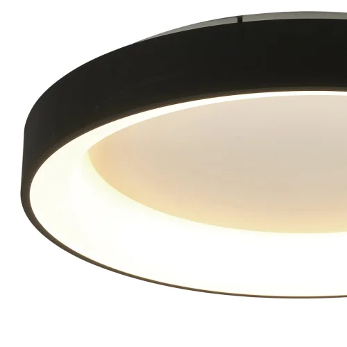 Люстра потолочная LED с пультом Niseko 8640 Mantra чёрная на 1 лампа, основание чёрное в стиле современный хай-тек с пультом фото 3