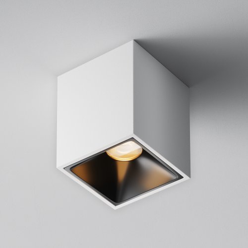Светильник накладной LED Alfa Led C065CL-8W2.7K-SQ-WB Maytoni белый на 1 лампу, основание белое в стиле современный хай-тек квадратный фото 6