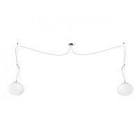 Светильник подвесной Nuage 9272-NW Nowodvorski белый 2 лампы, основание хром в стиле минимализм 