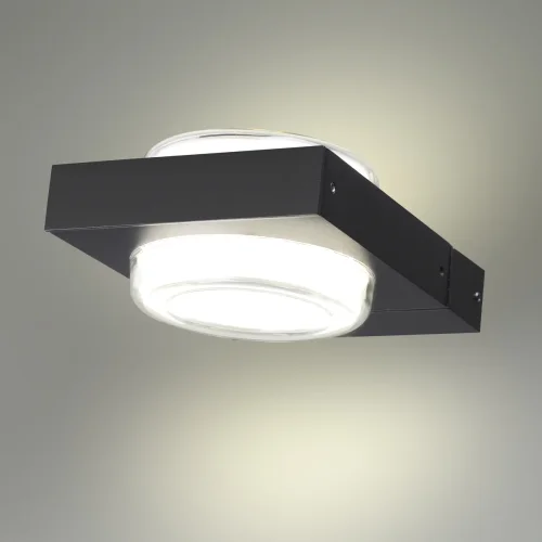 Настенный светильник LED Vart 6654/6WL Odeon Light уличный IP54 чёрный 1 лампа, плафон чёрный в стиле хай-тек LED фото 5