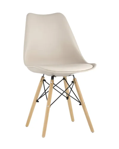 Стул Freames, бежевый УТ000025483 Stool Group, бежевый/экокожа, ножки/дерево/бежевый, размеры - ****480*430