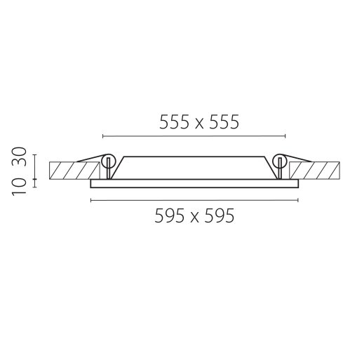 Светодиодная панель Zocco 224364 Lightstar размеры *595*595 мм, нейтральный белый 4000К, 3600 лм, мощность 40 вт, на 2 кв.м фото 2