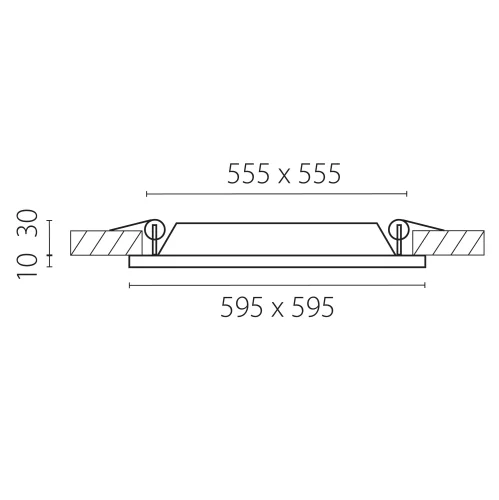 Светодиодная панель Zocco 224364 Lightstar размеры *595*595 мм, нейтральный белый 4000К, 3600 лм, мощность 40 вт, на 2 кв.м фото 2