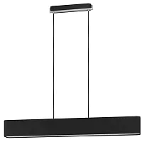 Светильник подвесной Savazza 39967 Eglo чёрный на 4 лампы, основание чёрное в стиле современный линейный