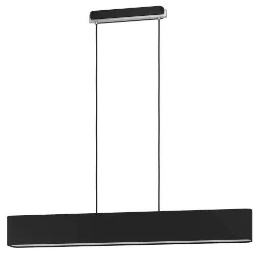 Светильник подвесной Savazza 39967 Eglo чёрный на 4 лампы, основание чёрное в стиле современный линейный Светильник подвесной Savazza 39967 Eglo чёрный на 4 лампы, основание чёрное в стиле современный линейный