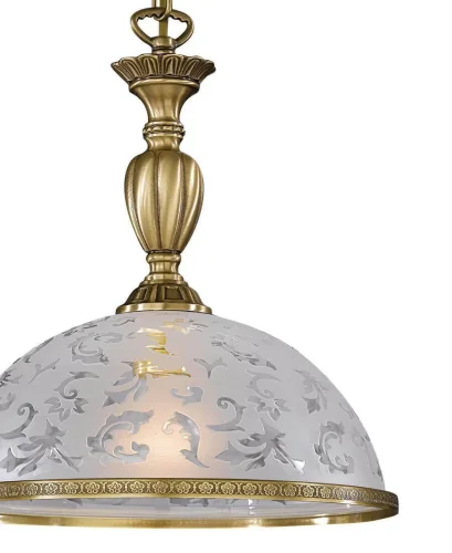 Светильник подвесной L 6202/28 Reccagni Angelo белый 1 лампа, основание античное бронза в стиле классический  фото 2