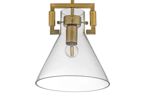 Светильник подвесной Daiano E 1.P3 CL Arti Lampadari прозрачный 1 лампа, основание золотое в стиле лофт кантри  фото 4
