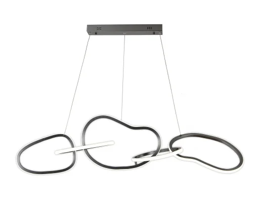 Светильник подвесной LED Сена 07609-5AL,12 Kink Light матовый никель на 1 лампу, основание матовое никель в стиле минимализм хай-тек современный линейный кольца Светильник подвесной LED Сена 07609-5AL,12 Kink Light матовый никель на 1 лампу, основание матовое никель в стиле минимализм хай-тек современный линейный кольца