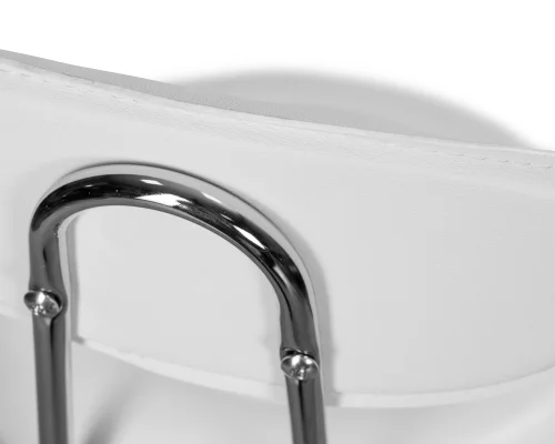 Табурет мастера DOBRIN BILLY (белый) цвет сиденья белый, цвет основания хромированная сталь Dobrin, белый/экокожа, ножки/металл/, размеры - 690*850**** фото 7 Табурет мастера DOBRIN BILLY (белый) цвет сиденья белый, цвет основания хромированная сталь Dobrin, белый/экокожа, ножки/металл/, размеры - 690*850**** фото 7