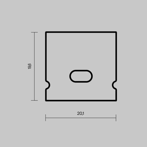 Комплект заглушек (для профиля 20×20) 2 шт., ALM-2020-EC 642072 Maytoni цвет LED K, световой поток Lm фото 3