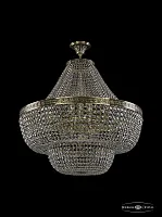 Люстра потолочная хрустальная 19101/H1/80IV GB Bohemia Ivele Crystal прозрачная на 22 лампы, основание золотое в стиле классика sp