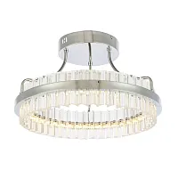 Светильник потолочный LED Cherio SL383.102.01 ST-Luce прозрачный 1 лампа, основание хром в стиле современный кольца