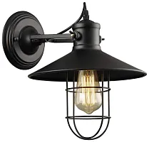 Бра лофт 387-521-01 Velante чёрный 1 лампа, основание чёрное в стиле лофт 