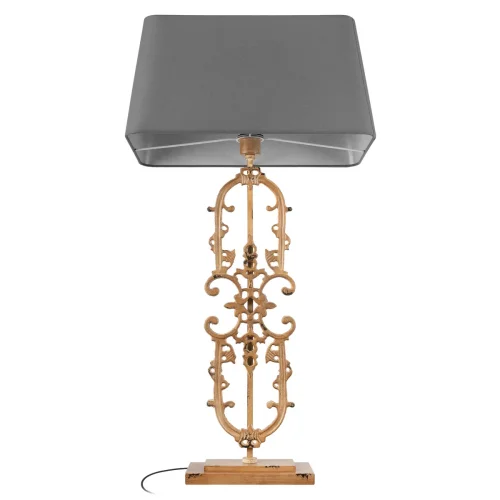 Настольная лампа Lace 10439T/A LOFT IT серая на 1 лампу, основание золотое коричневое металл в стиле современный замковый фото 3