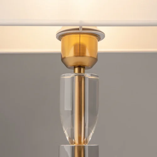 Настольная лампа Prima Z034TL-01BZ Maytoni белая на 1 лампу, основание бронзовое металл в стиле современный арт-деко фото 8