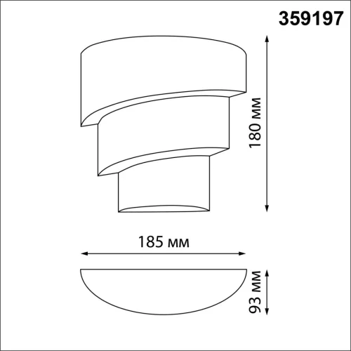 Настенный светильник уличный LED Strait 359197 Novotech уличный IP54 чёрный на 1 лампу, плафон чёрный в стиле современный LED фото 7